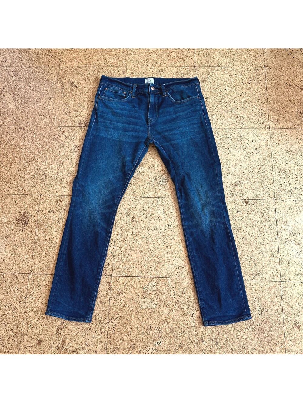 J.Crew Kurabo Straight Leg 250 Skinny Jeans Men's W33 L30 Blue Denim Stretch
